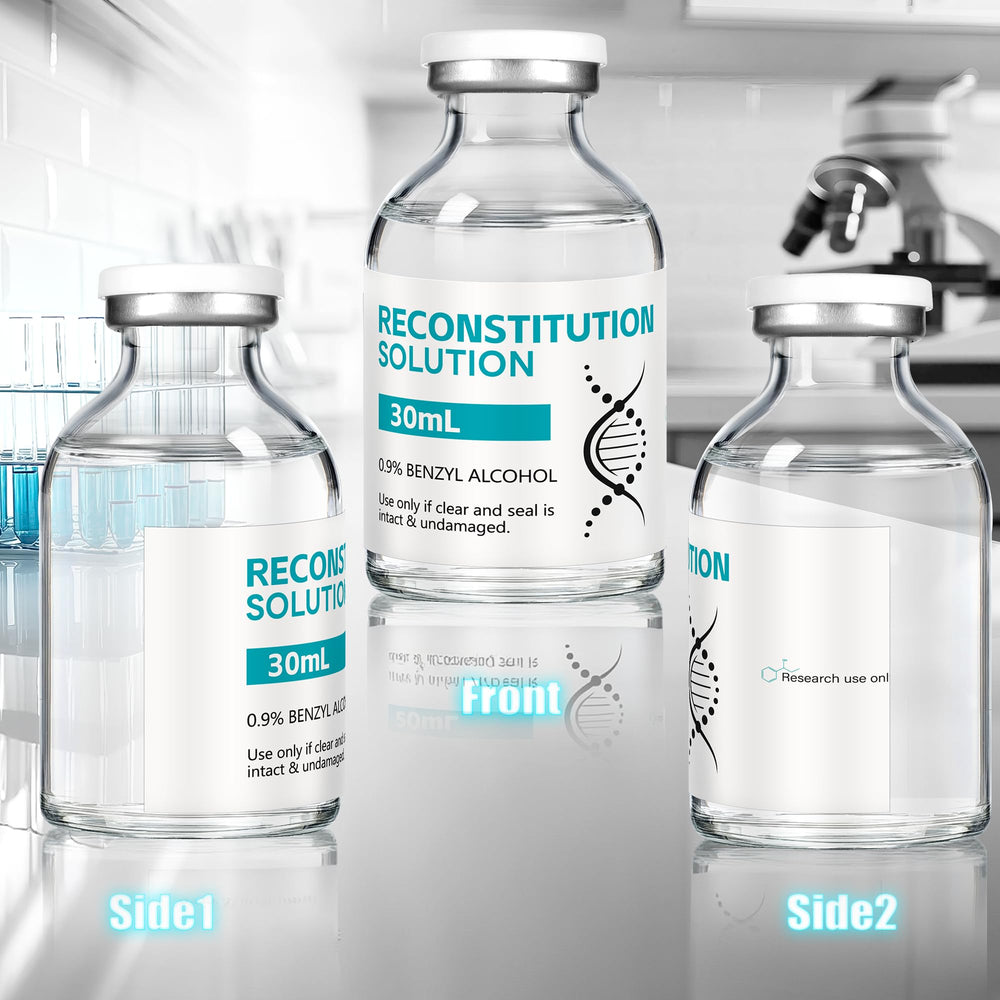 Crystal-clear borosilicate glass vials showing content visibility