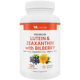 ML Naturals Lutein Zeaxanthin Bilberry 120-veg capsules front view