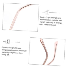 Temples attached to eyeglass frame for universal fit