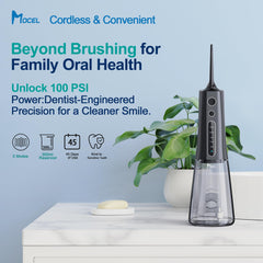 MOCEL flosser compact for travel and home use