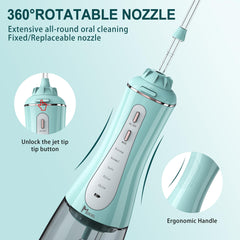 IPX7 waterproof flosser used in bathroom