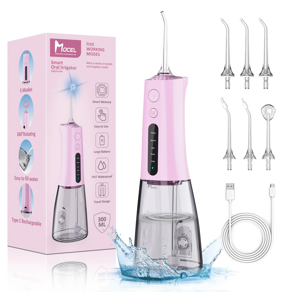 MOCEL Water Flosser Pink with OLED display