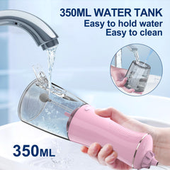 Included six nozzles for MOCEL water flosser in pink