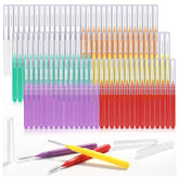 Modacraft 120-piece interdental brush set with 6 sizes, color-coded