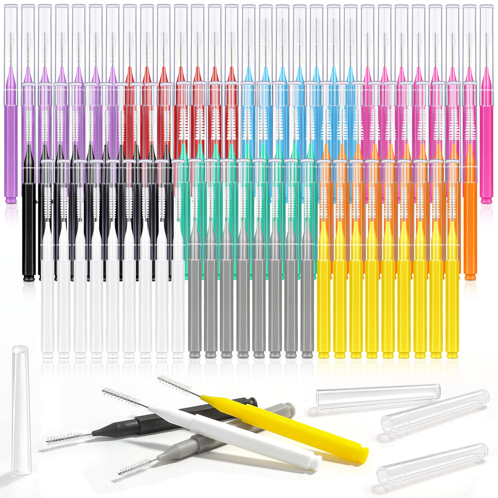 Modacraft 120Pcs Interdental Brushes set with 10 colors and 6 sizes