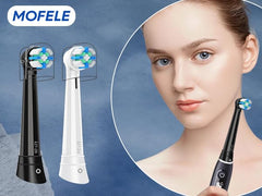 Set of seven MOFELE brush heads for Oral-B in black