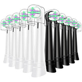 MOFELE IO replacement toothbrush heads in black and white facing forward