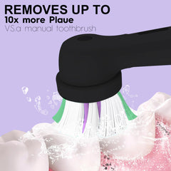 Rounded brush head design for full tooth coverage