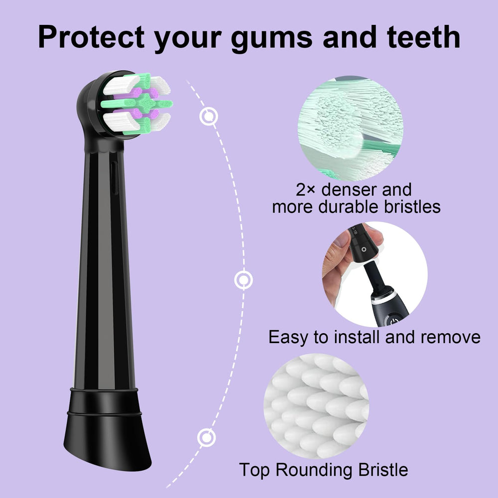 Bristle density comparison highlighting 1.5x bristle increase