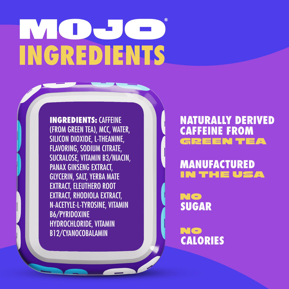 MOJO Energy Pouches Blue Raspberry ingredients