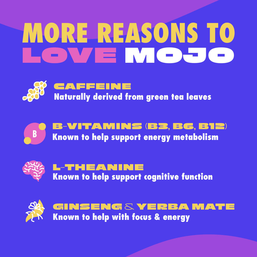 MOJO Energy Pouches Blue Raspberry packaging