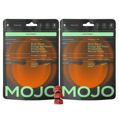 Mojo Focus Gummies bottle with label