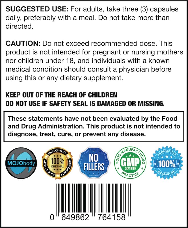 Bottle containing 90 veggie capsules