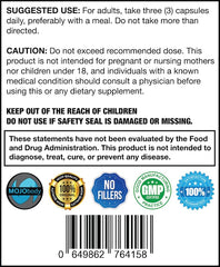 Bottle containing 90 veggie capsules