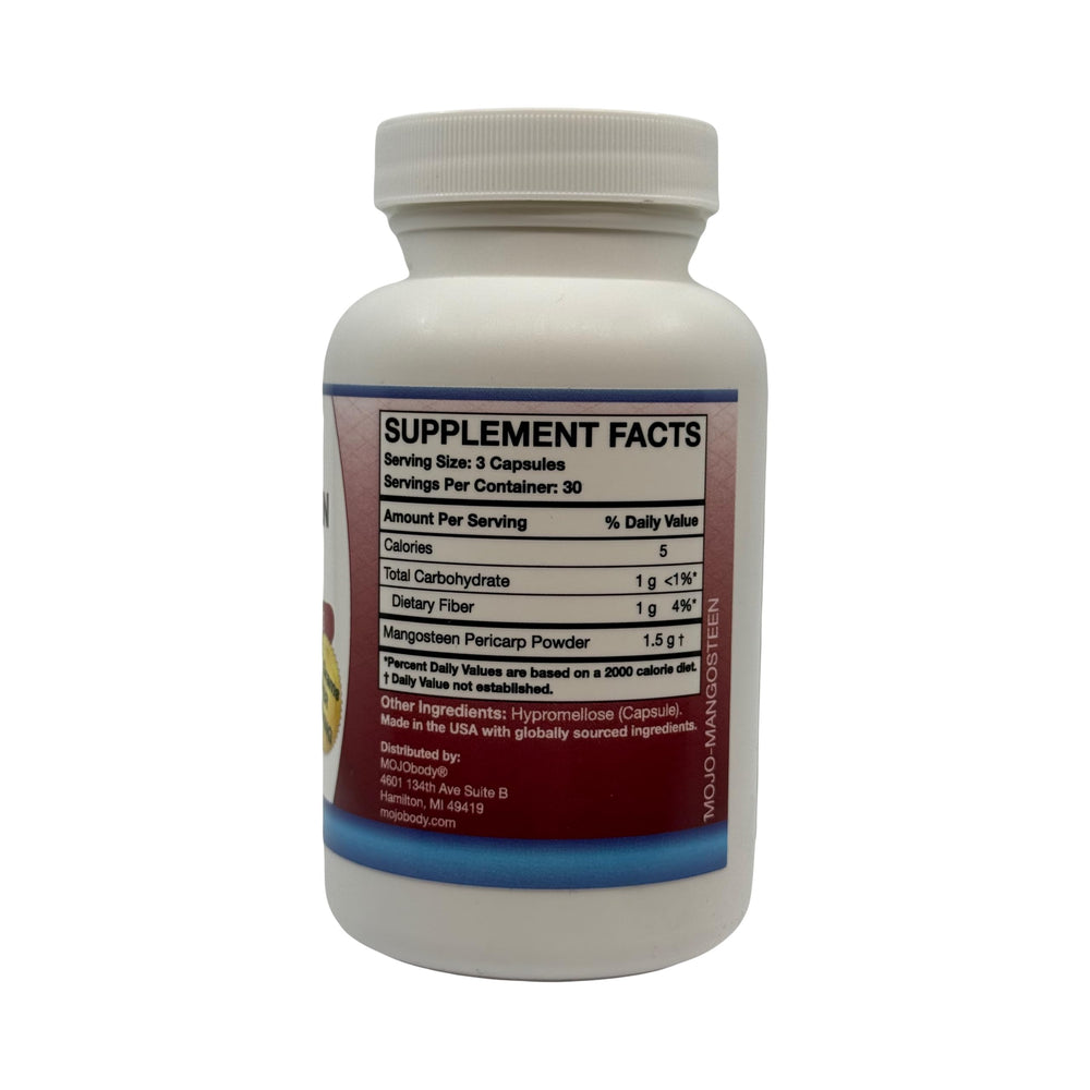 USA-made seal on MOJObody Mangosteen capsules