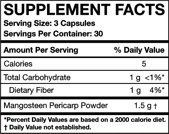 Graphic highlighting xanthones and high ORAC in mangosteen