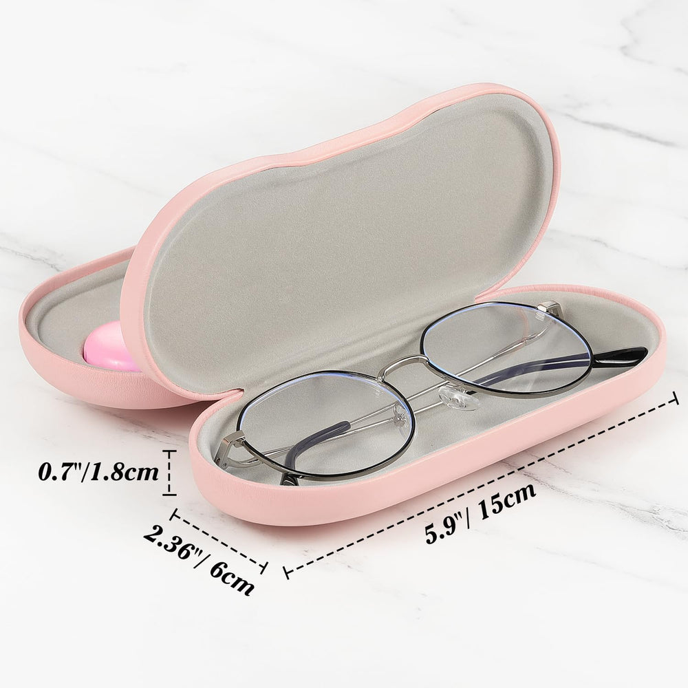 Compact travel-friendly MoKo eyeglasses and contact lens case, pink