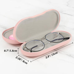 Compact travel-friendly MoKo eyeglasses and contact lens case, pink