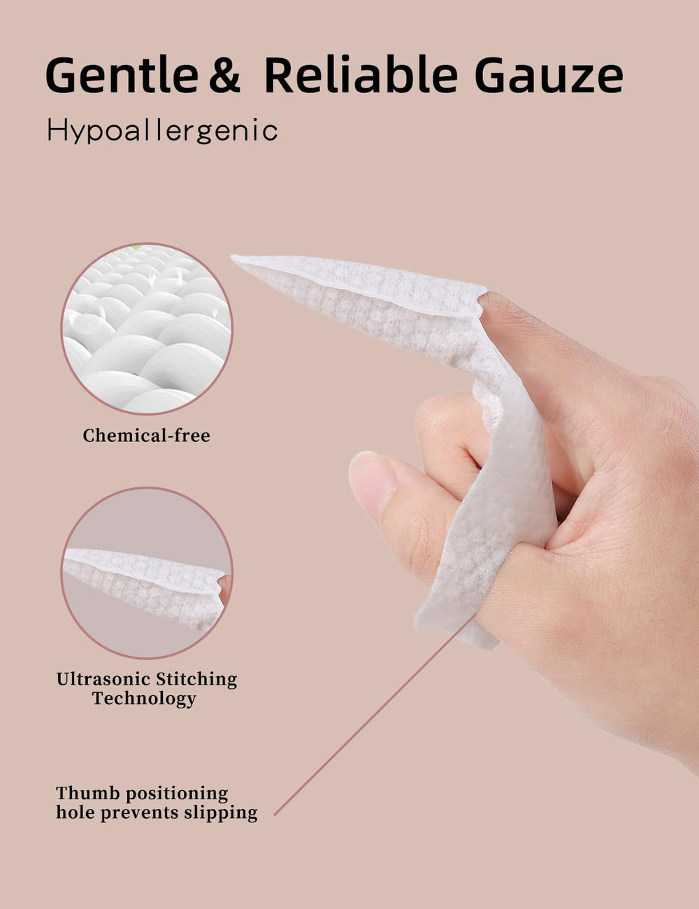 Ergonomic finger cover design for comfortable baby cleaning