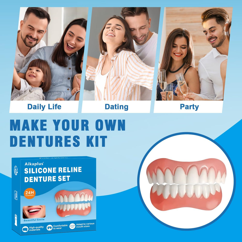 Soaking dentures to adjust fit