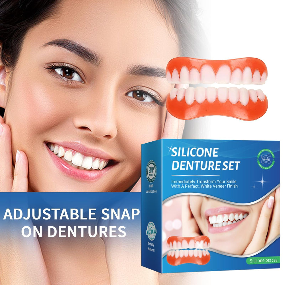 Dentures packaging with molding beads included