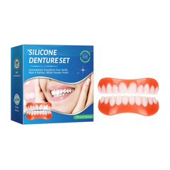 Moldable false teeth upper and lower set for men and women