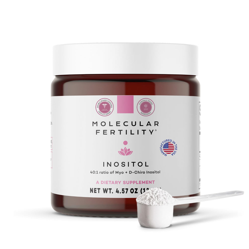 Molecular Fertility tub front view showing label and clean formula benefits