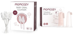 Momcozy baby tongue cleaner and gauze set product shot