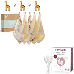 Momcozy baby washcloths with 4-layer thick design close-up