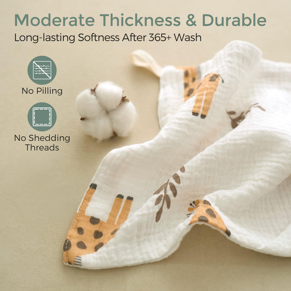 Baby tongue cleaner included with washcloth set