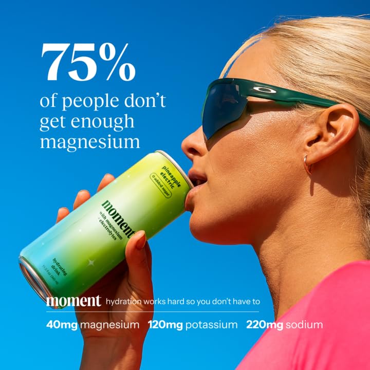 Moment Pineapple Electric fizz bubbles detail conveys refreshing, lightly salty finish.