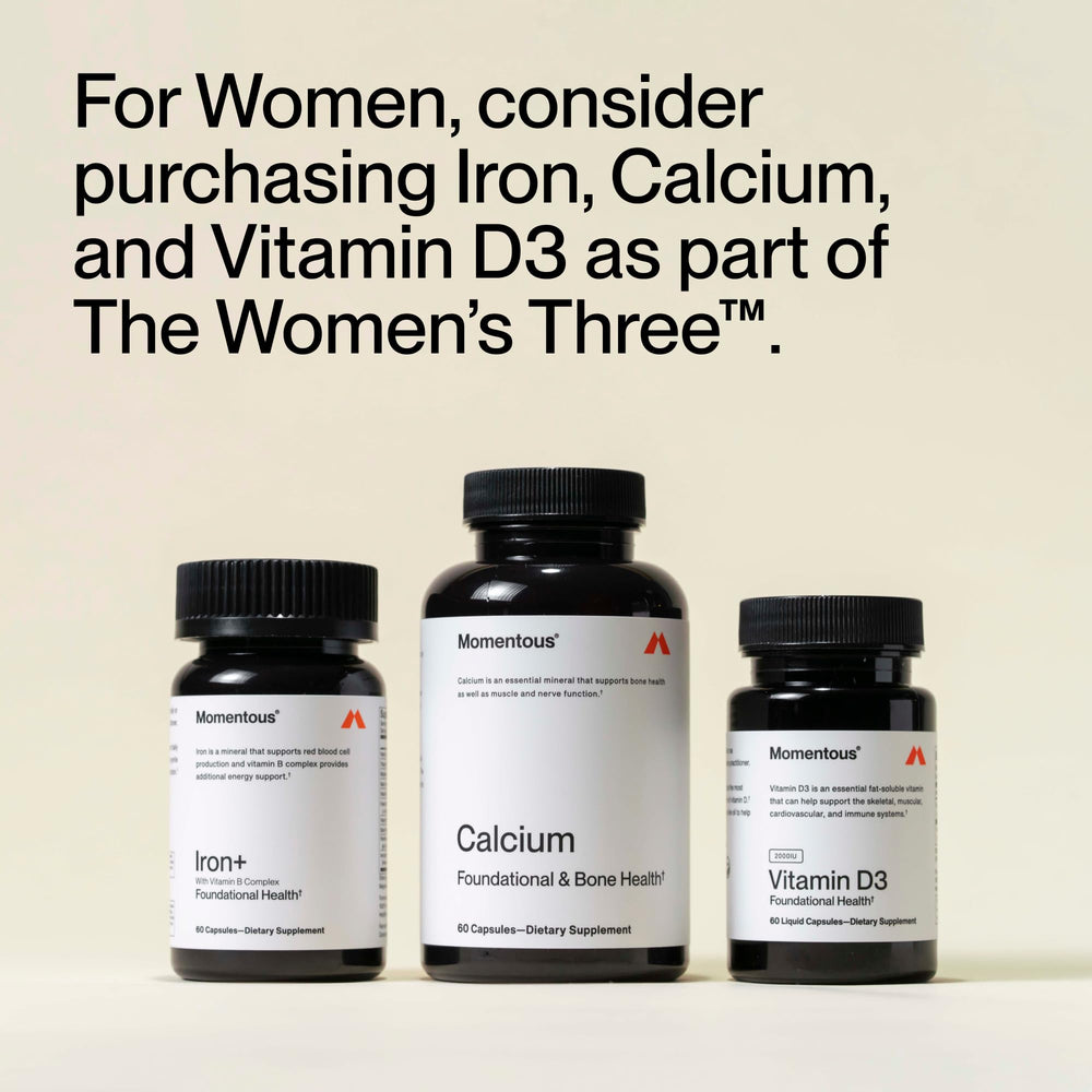 Ingredient panel for Momentous Calcium with DimaCal
