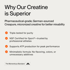 Serving scoop with Momentous Creatine Monohydrate powder
