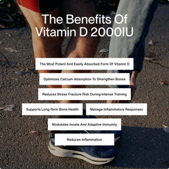 Vitamin D3 2000 IU capsules next to bottle