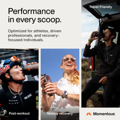 Gluten-free Momentous whey protein powder packaging