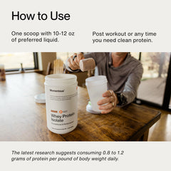 Nutrition facts and 12 servings per tub label