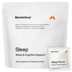 Momentous Nightly Sleep Pack bottle and packaging