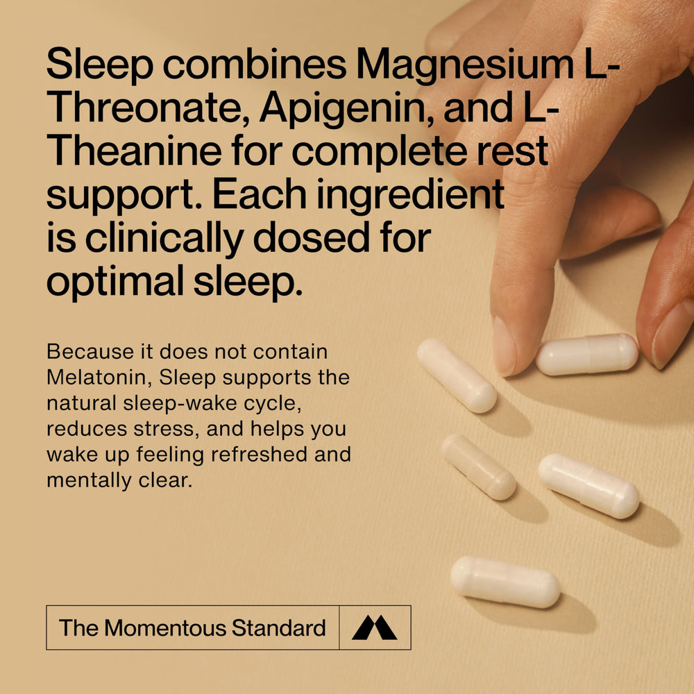Close-up of Magnesium L-Threonate capsules from the Nightly Sleep Pack
