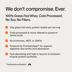 NSF Certified for Sport badge on Momentous whey protein package