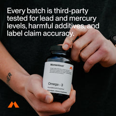 NSF Certified for Sport badge on Momentous packaging