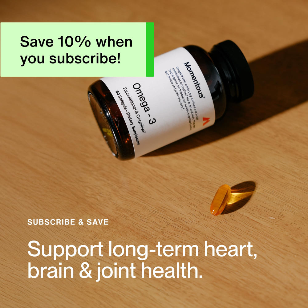 Serving size information for Momentous Omega-3 Fish Oil