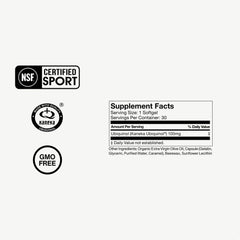 Nutrition facts panel visible on the bottle