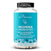 Front view of Momma Prenatal Probiotics bottle