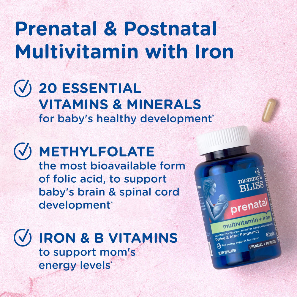 Vegan and gluten-free prenatal vitamins labeling