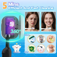 Smart automatic sensor lid of the MONESAO travel toothbrush case