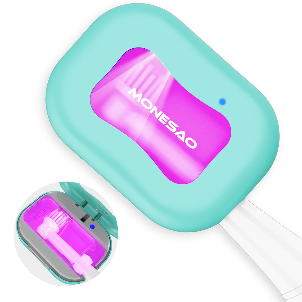 MONESAO Toothbrush Sanitizer Case blue - front view