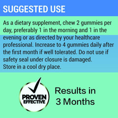 Monk fruit-sweetened gummies nutrition label