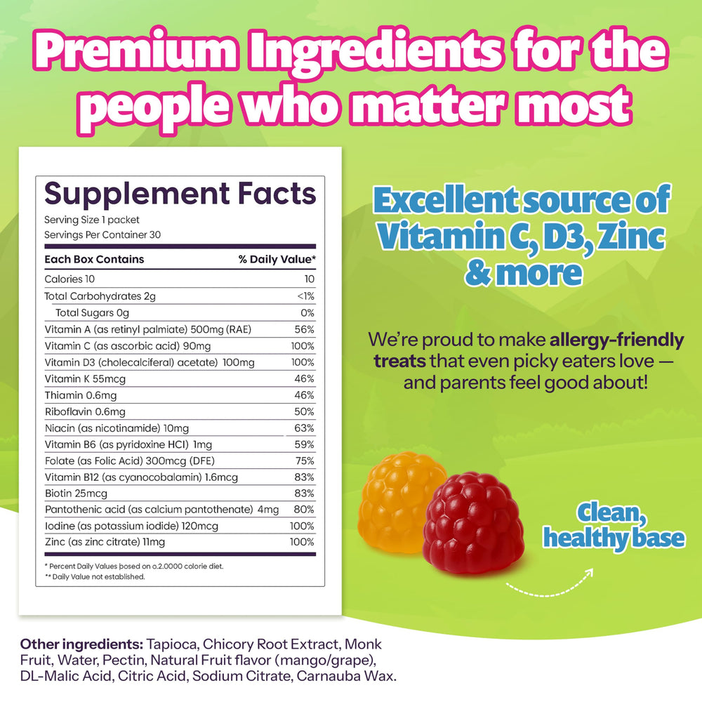 Close-up of monk fruit-sweetened gummies