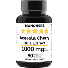 MONOHERB Acerola Cherry Extract 1000 mg bottle - 90 capsules