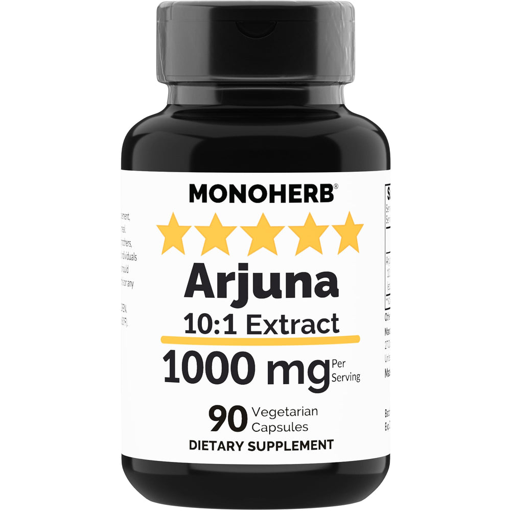 MONOHERB Arjuna Extract 1000 mg bottle label